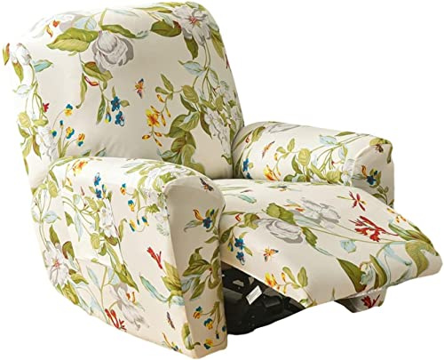 Relaxsessel Bezug Stretch Ruhesessel Bezug Wasserdicht 4-Teilig Elastischer Antirutsch Husse Relaxsessel Grau Stretchhusse Weich Stoff Fernsehsessel Bezug Sesselbezug Relaxsessel ( Color : #7 )
