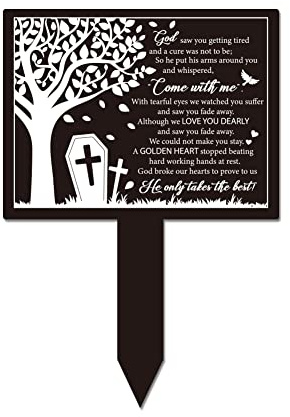 GLOBLELAND Memorial Remembrance Plaque Stake Acrylic Plaque Memorial Commemoratory Sign Garden Remembrance Decoration for Yard Lawn Grave