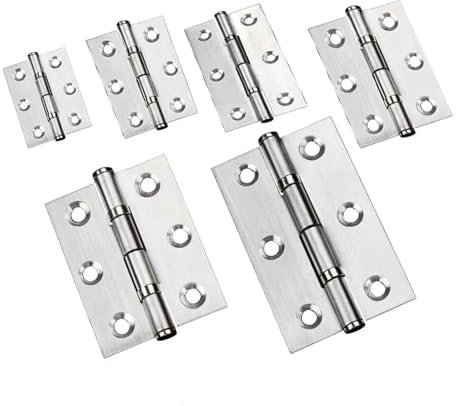Schrankscharniere 6 stücke Hardware Edelstahl Scharniere Türverbinder Schublade 6 Befestigungslöcher Langlebige Möbel Bücherregal Fenster Schrank Zuhause (Color : 4 inch)