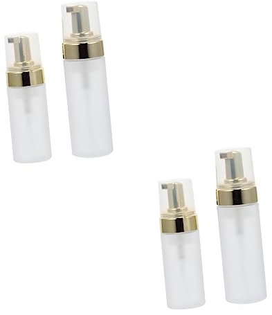 Beavorty 4stücke Nachfüllbare Pumpflaschen Für Shampoo Und Kosmetik Transparente Behälter Mit Goldpumpe Zum Befüllen Von Lotion Gesichtsreiniger Und Duschgel