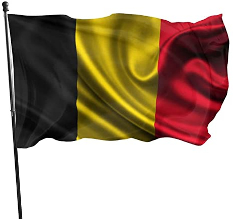 Drapeaux de jardin de 0,9 x 1,5 m avec œillets - Drapeaux d'impression d'un seul côté - Drapeaux lumineux pour fil - Bannière à suspendre - Drapeau belge - Grand drapeau de maison - Décoration à