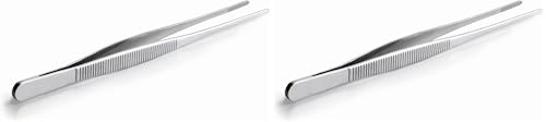 Lacor Pinze dritte di precisione, Acciaio, Argento, 15'5 cm (Confezione da 2)