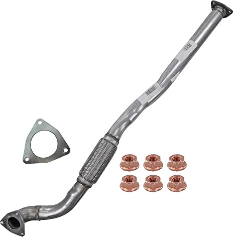BESTPRICE 1x Abgasrohr Hosenrohr mit Anbaumaterial Kompatibel mit OPEL ASTRA H (A04) (L70), ZAFIRA B (A05)