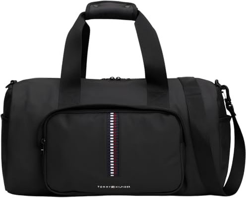 Tommy Hilfiger Herren Weekender Reisetasche Duffle Handgepäck, Schwarz (Black), Einheitsgröße
