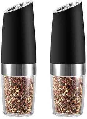 SwePer Molinillo de especias automático, molinillo de sal y pimienta, molinillo de pimienta eléctrico, molinillo de especias for salero y pimentero de cocina Molienda