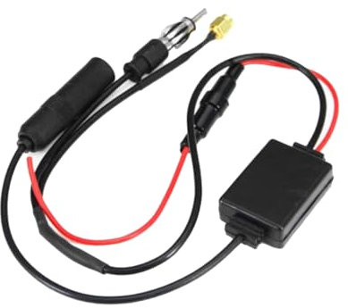 BESTonZON amplificatore per auto Amplificatore di segnale FM per autoradio ripetitore del segnale dell'antenna fm am amplificatore antenna radio fm macchina booster