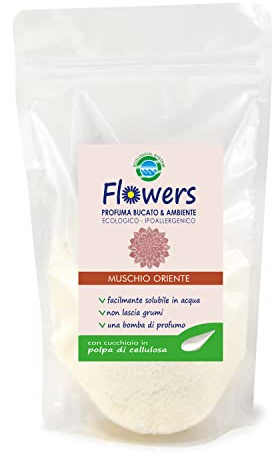 Flowers Profumatore Bucato Lavatrice, Muschio Oriente - Ecologico in polvere, 200g