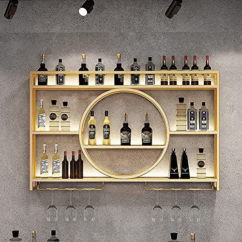 Porte Bouteille Muraux Métalique Étagère À Vin,Casier À Vin En Fer Pour Cave À Vin,Porte-bouteilles Pour Bar,étagère flottante, Étagères Polyvalentes en Métal,Étagère Murale À Bouteilles,Etagere A Vin