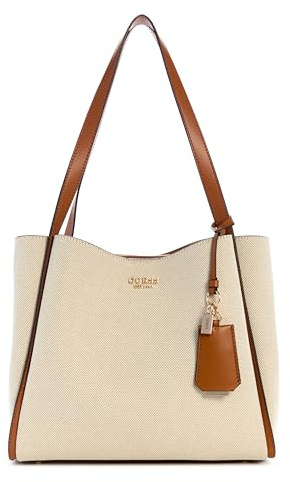 GUESS Nicolette Girlfriend Tote, Natur/Karamell, Einheitsgröße