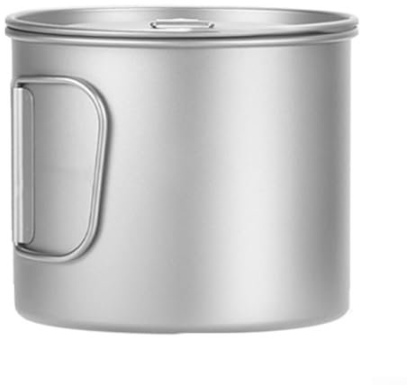 Pentola in lega di titanio con manico pieghevole, perfettamente adatta per uso esterno (1600 ml)
