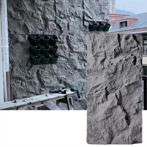 3D-väggpanel, konstgjord stenfaner väggpaneler för inomhus/utomhusbruk, gör-det-själv vattentät PU-textur tapetform dekorativ