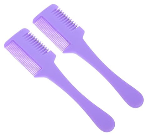 Healeved 2pièces Peigne De Rasoir De Barbier Et Ciseaux De Coupe Pour Cheveux Fins Et Clairsemés Outil De Coupe De Cheveux Avec Peigne Anti-chute