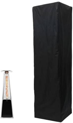 Cubierta Calentador Patio 1 funda impermeable for calentador de patio, for jardín y terraza, protector de calentador exterior con cremallera(A 53c x61cmx221cm)