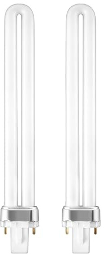 HeatingLux 11W G23 2-Pin Lámpara Fluorescente Compacta Blanco Neutro 4000K, Bombilla Fluorescente Línea 2 Pines, Tubo CFL Ahorro de Energía en Forma de U para Lámpara de Escritorio, Paquete de 2