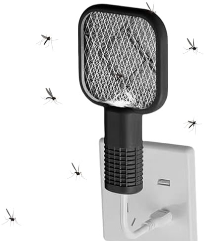 Yulokdwi Raqueta Mata Moscas,Raqueta Electrocudadora De Moscas | Rejilla Segura con Luz para Protección en Casa Cocina Dormitorio Jardín Camping