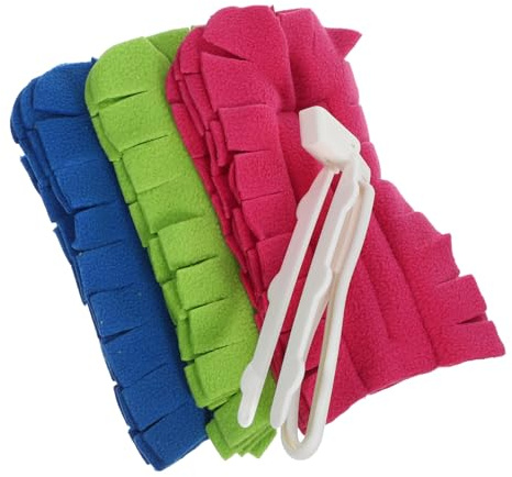 Alipis Recharges pour Plumeau à Main Réutilisables 4 Pièces en Flanelle Lavables pour Dépoussiérage des Ventilateurs De Plafond, Sols, Fenêtres Et Parquets, Couleurs Variées