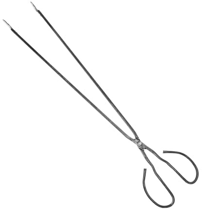 WEKADRIN Holzkohle Zange Aus Metall Lange Grill Und Kaminzange Hitzebeständig Für Bbq Holzofen Und Feuerstelle Praktische Bbq Kohle Klemme 60cm