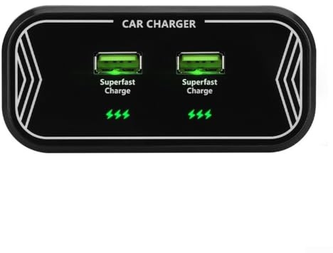 Yuanpgky Caricabatteria da auto a ricarica rapida 45 W doppie porte USB, per alimentatore da 12 V con ricarica rapida QC, ricarica multi-dispositivo per auto, autobus e pullman