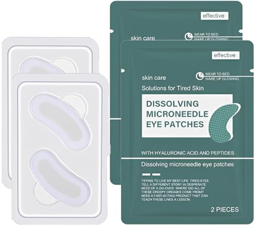 ARHZ 2 paia di toppe per occhi Dissolving Microneedle con cuscinetti per gli occhi contro occhiaie