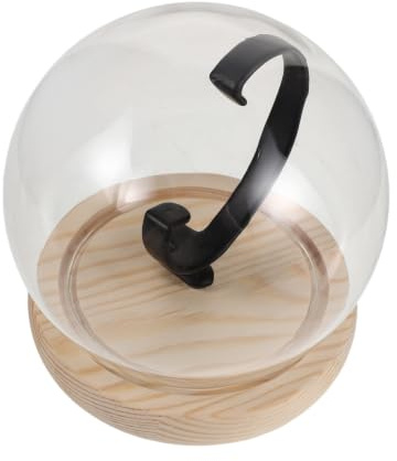 SILENRADAWN Watch Organizer Stand med Antislip Display Dome Cloche och Avtagbar Bas Transparent Klockställ för Armbandsur och Smyckespresentation Dammskyddad Visningsställning för Samlingar