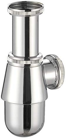siphon de bidet - laiton chromé - petit culot - 33 x 42 - alterna a181-c