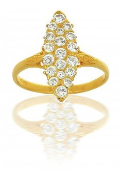 AvenueDuBijou - Bague Marquise Or et Zirconium 18 Carats