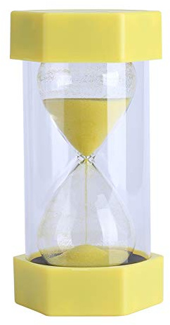 Sanduhr 3/10/20/30/60 Minuten - für Heim, Büro oder als Deko, Geschenk 3 minutes yellow