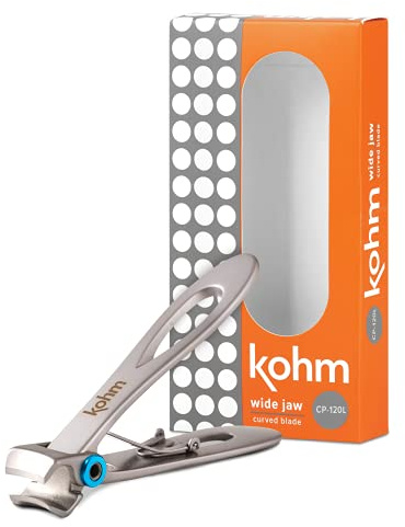 Kohm CP-120L, leistungsstarke Nagelzange für dicke Fußnägel oder harte Fingernägel bei Herren, Senioren und Erwachsenen, 5 mm