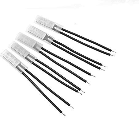 BE-TOOL Protección térmica para termostato KSD9700 - Interruptor de Temperatura bimetálico N/O (125 ℃, Normalmente Cerrado)