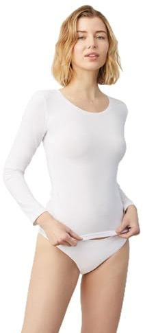 YSABEL MORA - Camiseta Interior Básica Manga Larga Mujer, Diseño Mediterráneo, Confort Adaptable, Sostenible, Hecho en Valencia, Ideal para Cualquier Momento y Circunstancia.