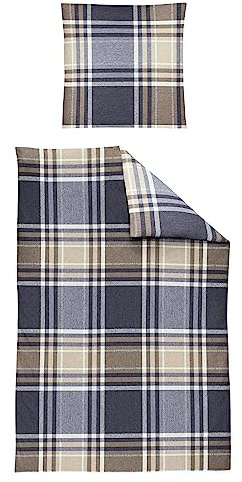 Irisette Edelflanell Bettwäsche Alpaka 8456 grau 1 Bettbezug 135 x 200 cm + 1 Kissenbezug 80 x 80 cm