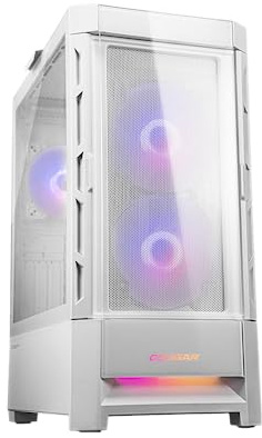 COUGAR Gaming | BOITIER PC Gaming | BOITIER DUOFACE RGB Noir + 2 Panneaux - Comprend 2 Ventilateurs ARGB de 140 mm, Un Ventilateur ARGB de 120 mm - Filtre Anti-poussière - Effets d'éclairage RGB