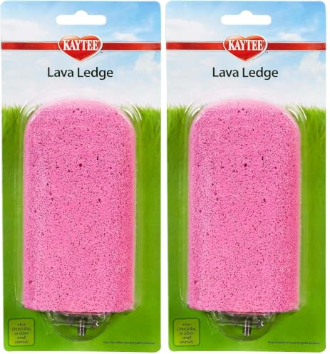 Kaytee Lava Ledge for Attaching to Small Pet Animal Wire Habitats (Pack of 2)