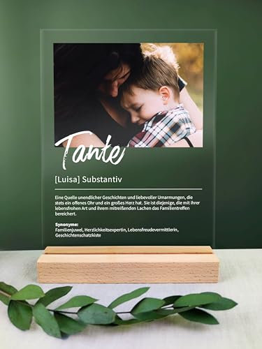 Tante Geschenk personalisiert - Acryl Foto Geschenk: Definition wie im Duden - Beste Tante Geschenk, Tante Geschenk Geburtstag, Onkel Und Tante Geschenk, Tante Geschenk Weihnachten, Geschenk für Tante