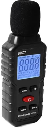 Décibelmètre, écran LCD rétroéclairé 30-130 DB, Compteur SPL Portable, Sonomètre Numérique Résistant aux Interférences de 31,5 Hz à 8 KHz, pour la Maison, L'école et le Lieu de