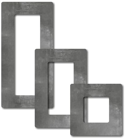 Tapetenschutz Dekorrahmen Wandschutz Tapetenschoner Lichtschalter Acryl Schalter (4-fach Rahmen, BETON-Design)