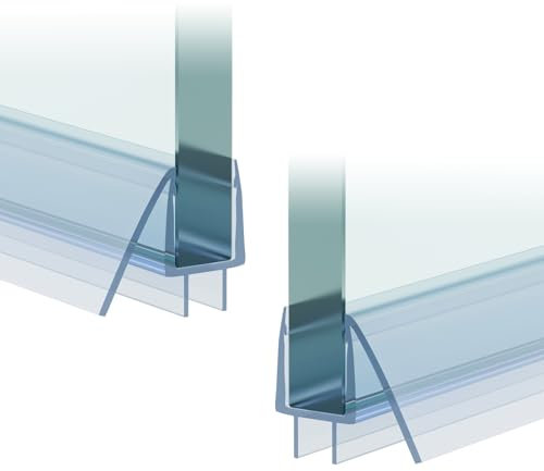 WITEN&NOCK Juego de 2 juntas de repuesto para cabina de ducha, 50 cm, perfil de sellado para puerta de ducha, grosor del cristal 8-10 mm