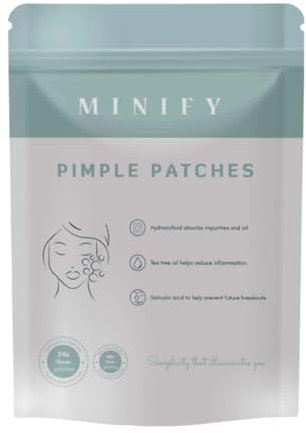 Minify Pimple Patches - 72 Hydrocolloid Acne Spot Treatment Patches with Salicylic Acid & Tea Tree Oil, Discreet, Reduces Inflammation & Speeds Healing, Fast Blemish and Spot Treatment
