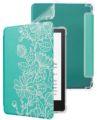 WALNEW Hülle für 7 Kindle Paperwhite 12. Generation 2024 und Kindle Colorsoft Signature Edition, klare weiche TPU-Rückenschutzhülle für den 2024 Kindle Paperwhite