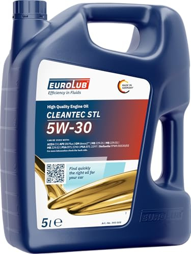 EUROLUB Motoröl 5W-30 Cleantec STL Motor Öl ACEA C3 API SN Plus ESP Formula P 5L Kompatibel mit OPEL Corsa D Schrägheck S07 ZAFIRA B A05, MERCEDES-BENZ C-Klasse Limousine W204 E-Klasse Limousine W211