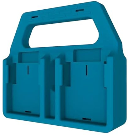 Makita 14V/18V Battery Holder, Turquoise (4 Batteries) | Durable ABS Plastic, Sturdy Design, Workbench, Garage Storage, Tool Boxes & Vehicle Accessories, Battery Storage Case
