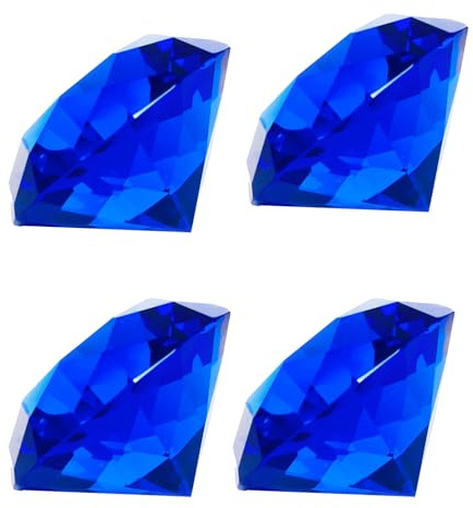 Eterspr 4 Blau Klare Kristall Glas Diamant, kristall Diamant Schmucksteinen, für Hochzeitsdekoration, Partydekoration, Schaufensterdekoration(Blau,40mm)