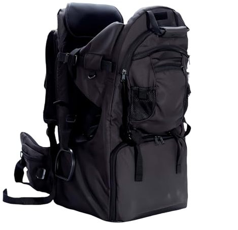 iuscacey Outdoor-Baby-Wandertrage-Rucksack – Bequeme und sichere Kindertrage mit Sonnenschutz, Stauraum, abnehmbarem Tagesrucksack – Perfekt für Reisen, Camping und Wandern