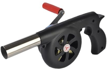 Toyvian Souffleur d'air Manuel pour Barbecue Extérieur – Soufflet à Manivelle Portable Grosse Taille en Abs Et Fer – Ventilateur Barbecue Léger pour Camping, Repas en Plein Air Et Allumage Rapide