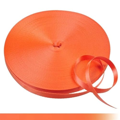 WEOKDFHA Cinta Tejida Cinta de nailon colorida 45 metros y 10mm, cinta al bies for tarjetas trabajo hechas a mano, correa, accesorios costura for ropa(Orange)