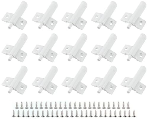 Wealsun 15Pcs Soft Close Quiet Closer with 30Pcs Screws，Soft-Close Hinges for Kitchen Cupboard Doors, Drawers, and Wardrobes. (White)
