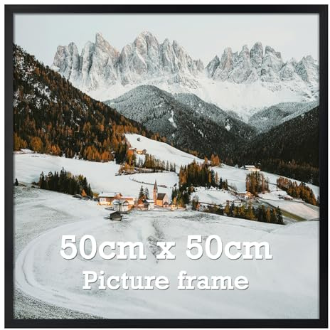 Vasemouh Fotoram 50 x 50 cm tillverkad av PVC, färg svart