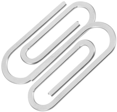 Clip para Dinero de Acero Inoxidable, 2 Piezas, Plata | Forma de Clip de Papel, Diseño Simple y Ligero, para Hombres y Mujeres