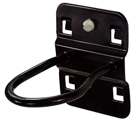 ADB Lochwand Maschinenhalter Haken Halter 40, 60, 80 mm Lochwandhaken Werkzeughalter, Farbe (RAL):Tiefschwarz (RAL 9005), Länge:60 mm