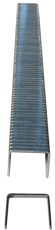 Mezger Heftsysteme 11/10 NK Galvanizado Acero Grapas para Grapadora Manual y Martillo Grapador con Grapado Abierto, 10mm Longitud de Brazos, Caja de 20000